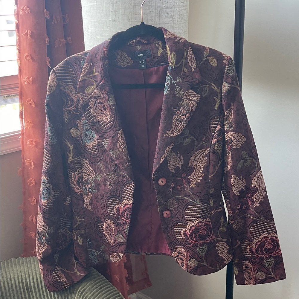 Chico's Multicolor Floral Blazer